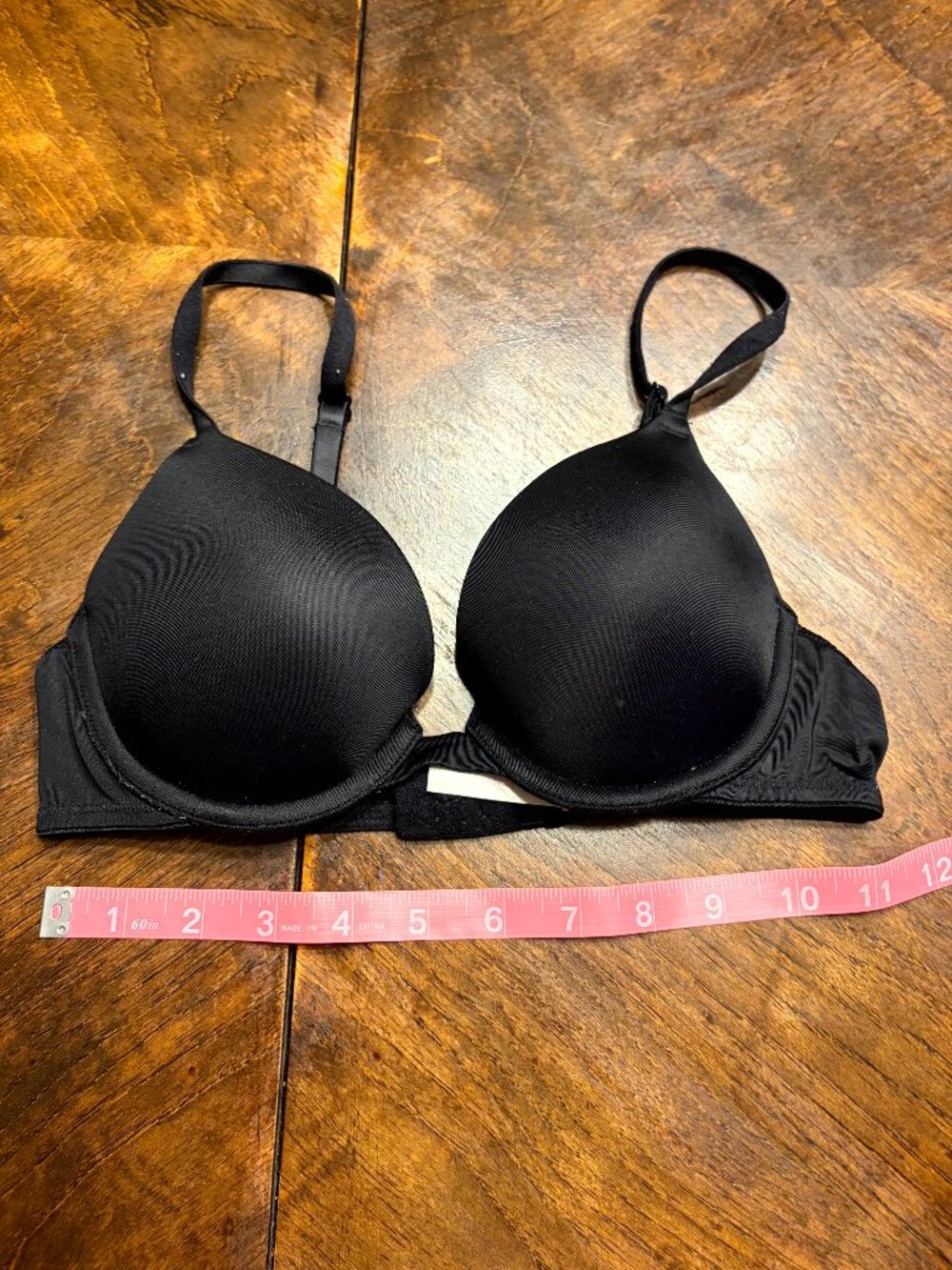 Victoria Secret Pink 32A Wear Everywhere Push Up Bra, Multi-Way, Black